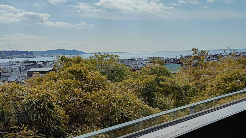 海光庵の窓から眺める風景